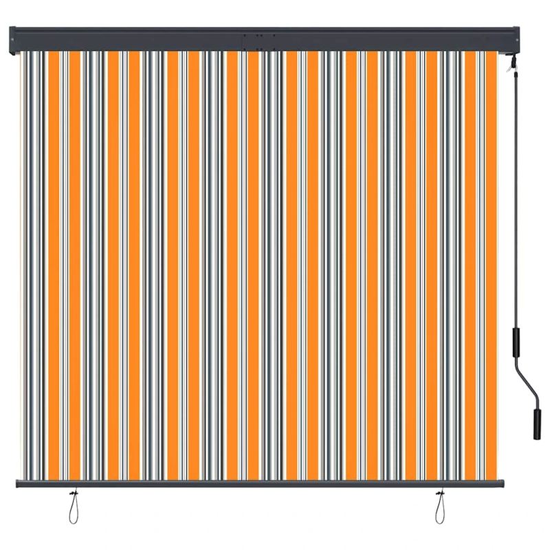 vidaXL āra ruļļu žalūzija, 160x250 cm, dzeltena un zila