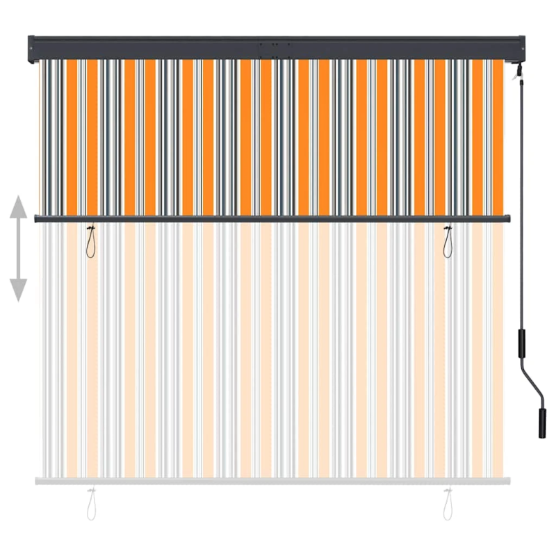 vidaXL āra ruļļu žalūzija, 160x250 cm, dzeltena un zila