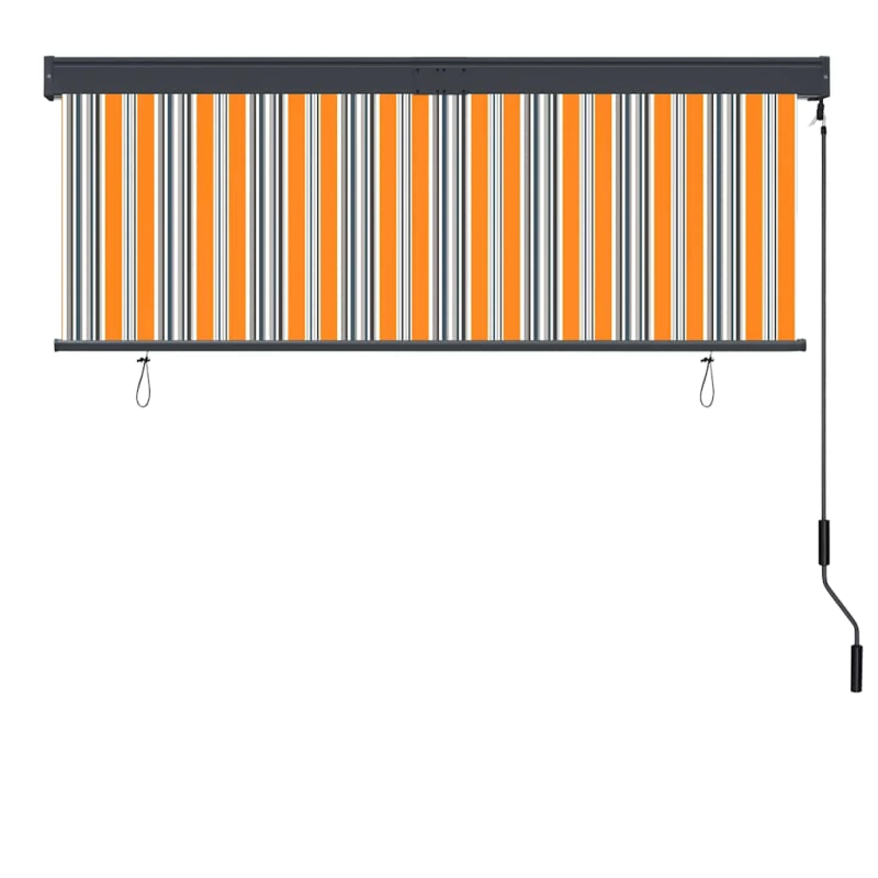 vidaXL āra ruļļu žalūzija, 160x250 cm, dzeltena un zila