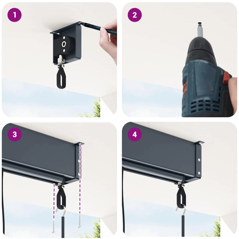 vidaXL āra ruļļu žalūzija, 160x250 cm, krēmkrāsas