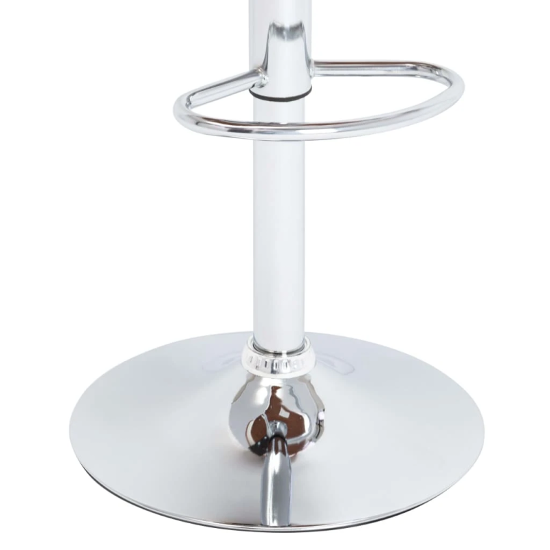 vidaXL bāra krēsls, balta mākslīgā āda