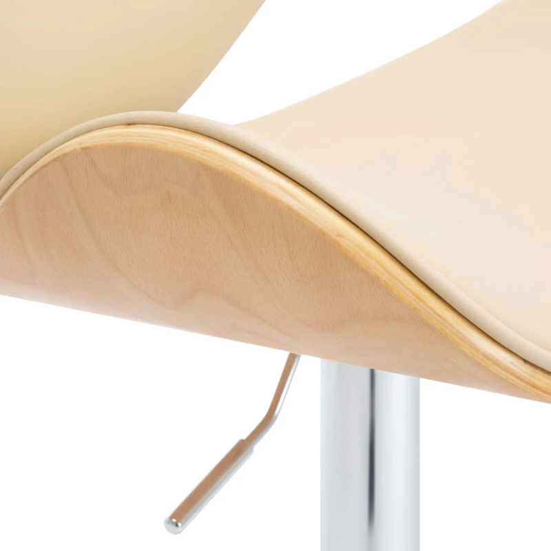 vidaXL bāra krēsls, krēmkrāsas mākslīgā āda