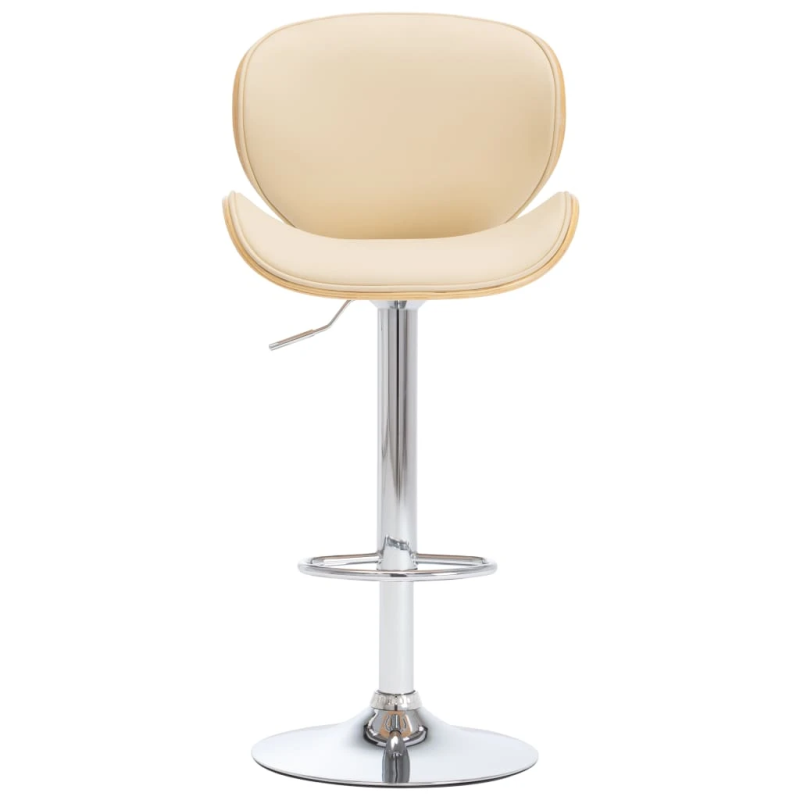 vidaXL bāra krēsls, krēmkrāsas mākslīgā āda