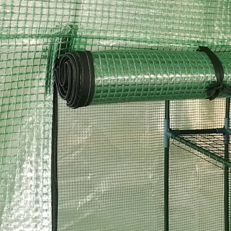 vidaXL siltumnīca ar plauktiem, tērauds, 227x223 cm