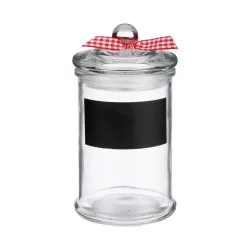 Glass storage knot jar 15cm 125257