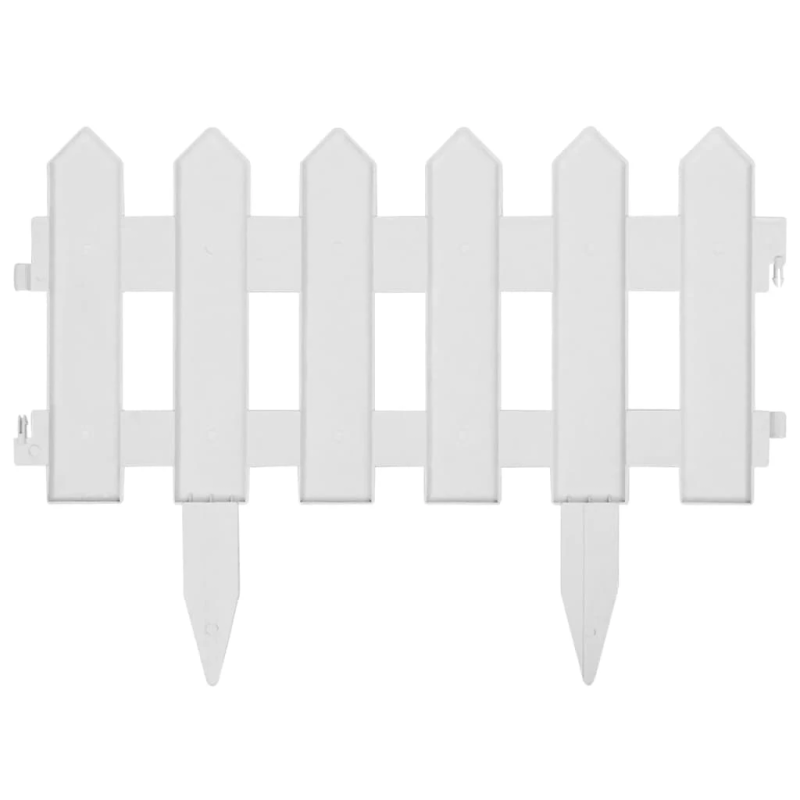 vidaXL zāliena apmales, 25 gab., baltas, 10 m, PP