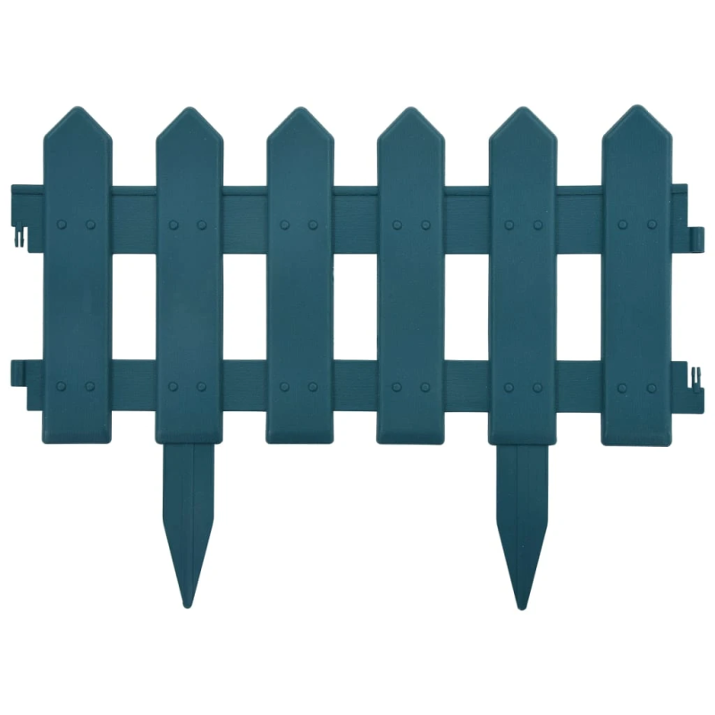 vidaXL zāliena apmales, 25 gab., zaļas, 10 m, PP