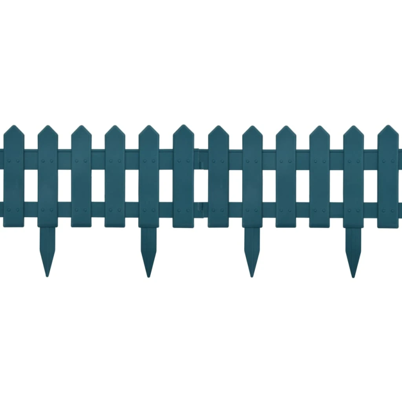 vidaXL zāliena apmales, 25 gab., zaļas, 10 m, PP