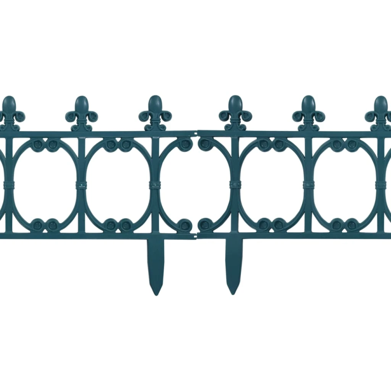 vidaXL zāliena apmales, 16 gab., zaļas, 10 m, PP