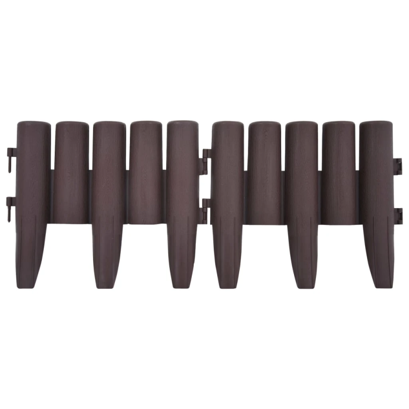 vidaXL zāliena apmales, 36 gab., brūnas, 10 m, PP