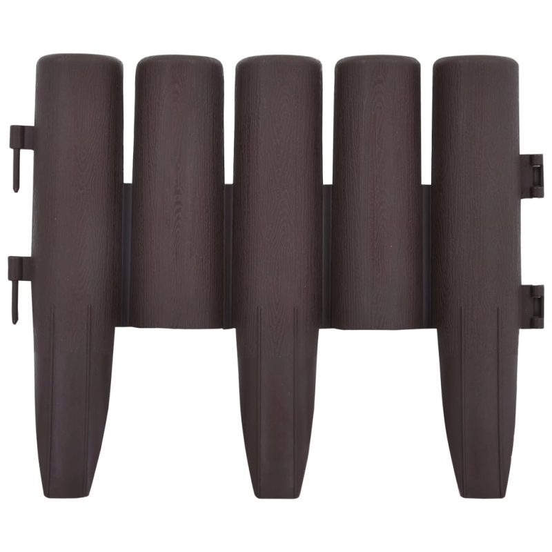 vidaXL zāliena apmales, 36 gab., brūnas, 10 m, PP