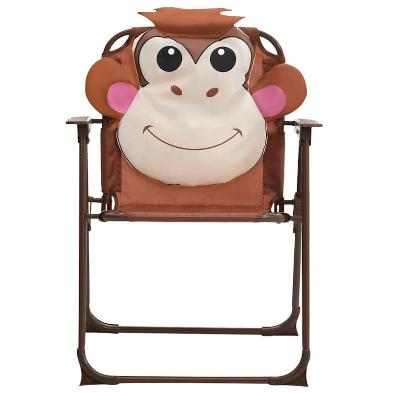 vidaXL 3-daļīgs bērnu bistro mēbeļu komplekts ar saulessargu, brūns