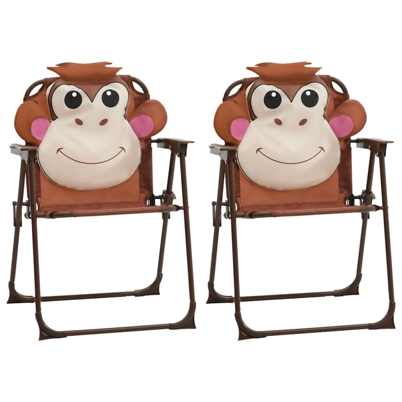 vidaXL 3-daļīgs bērnu bistro mēbeļu komplekts ar saulessargu, brūns