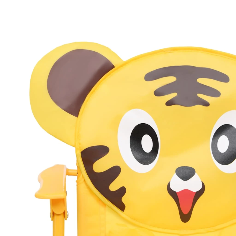 vidaXL 3-daļīgs bērnu bistro mēbeļu komplekts ar saulessargu, dzeltens