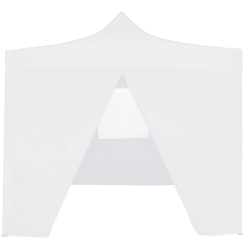 vidaXL saliekama nojume ar 4 sienām, balta, 3x3 m, tērauds