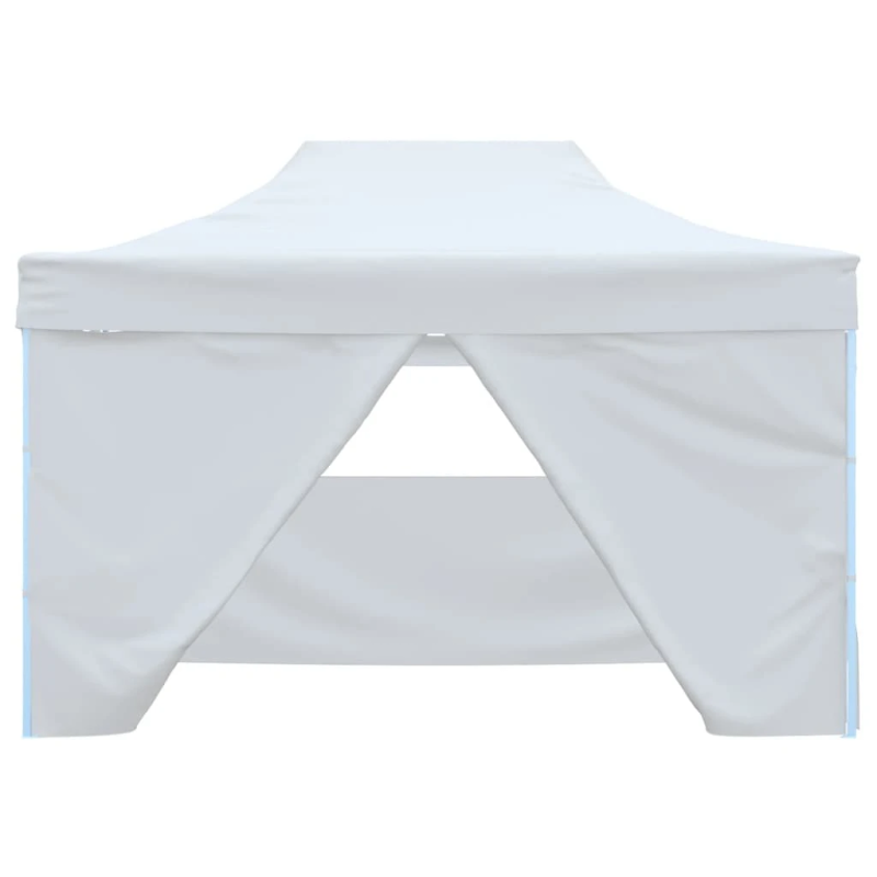 vidaXL saliekama svinību telts ar 4 sānu sienām, 3x4,5 m, balta