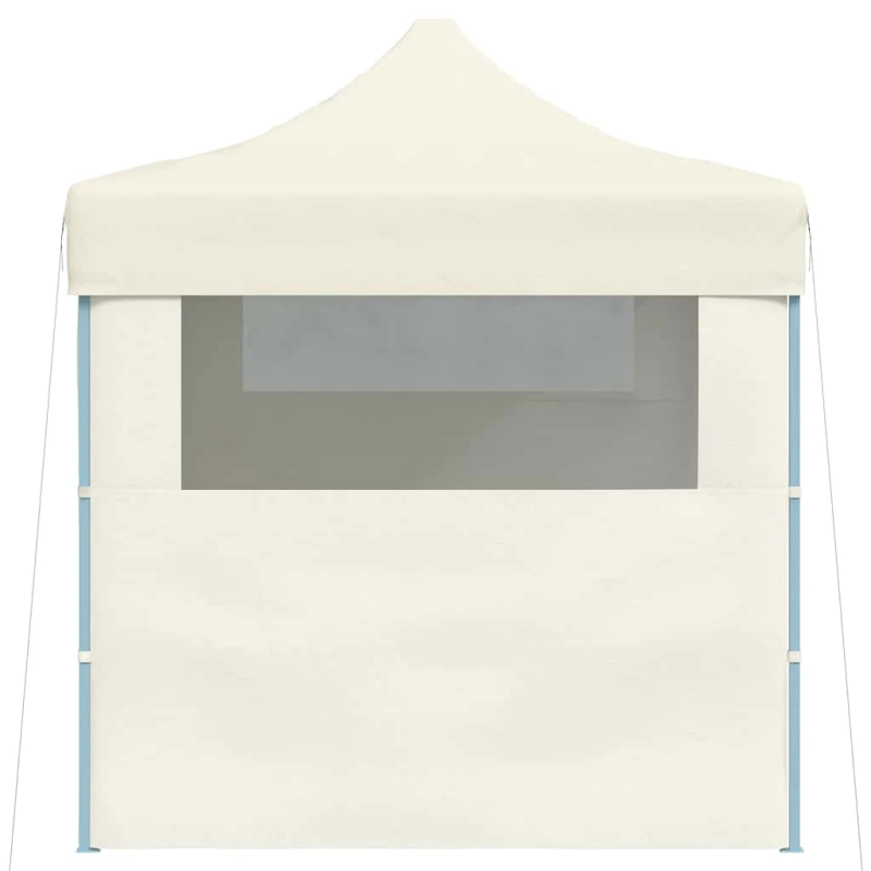 vidaXL saliekama nojume ar 3 sienām, 3x4 m, krēmkrāsa, tērauds