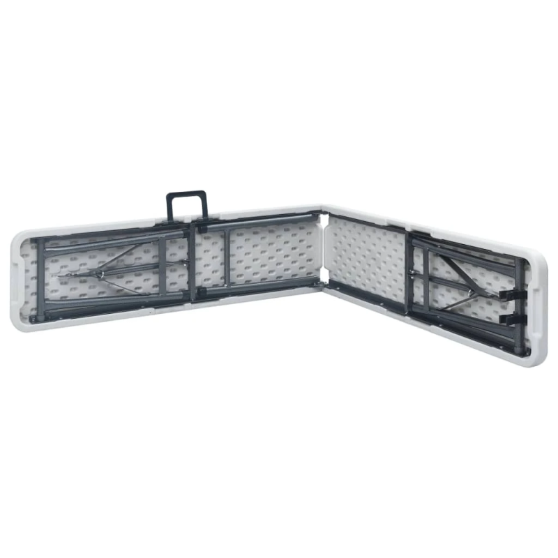 vidaXL saliekami dārza soli, 2 gab., 180 cm, HDPE, balti