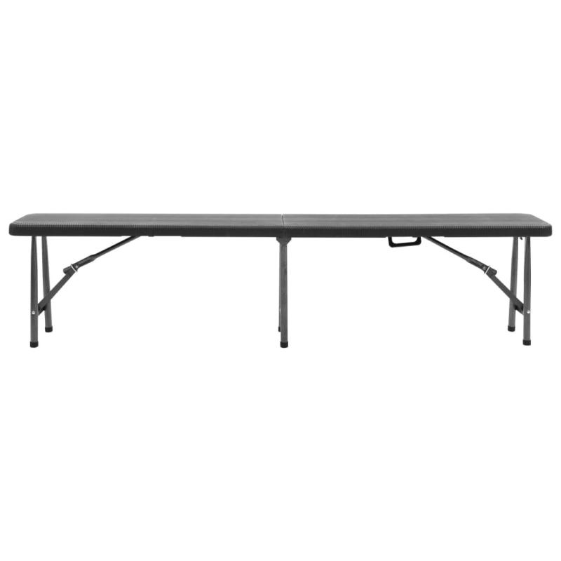 vidaXL saliekami dārza soli, 2 gab., 180 cm, HDPE, melni