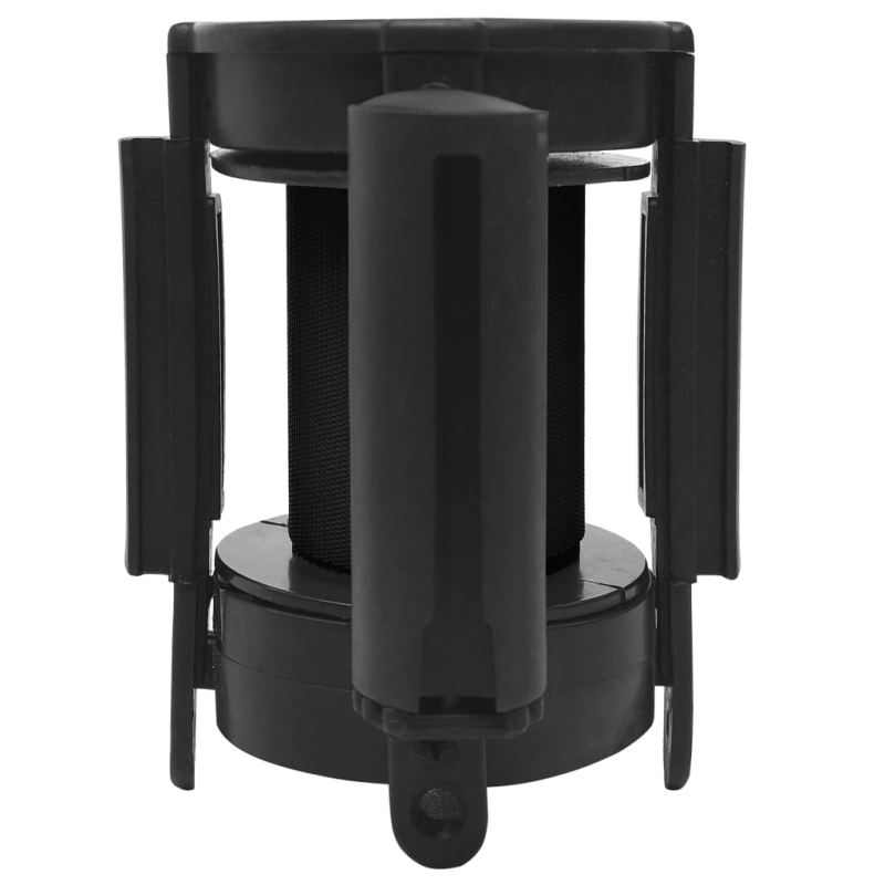 vidaXL izvelkama rindu barjera ar lenti, 200 cm, melna