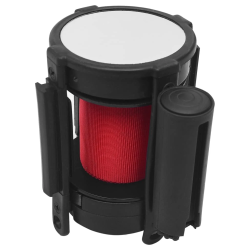 vidaXL izvelkama rindu barjera ar lenti, 200 cm, sarkana