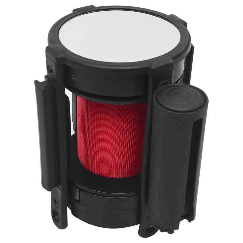 vidaXL izvelkama rindu barjera ar lenti, 200 cm, sarkana