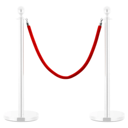 vidaXL barjeras virve, sarkanā un sudraba krāsā, samts