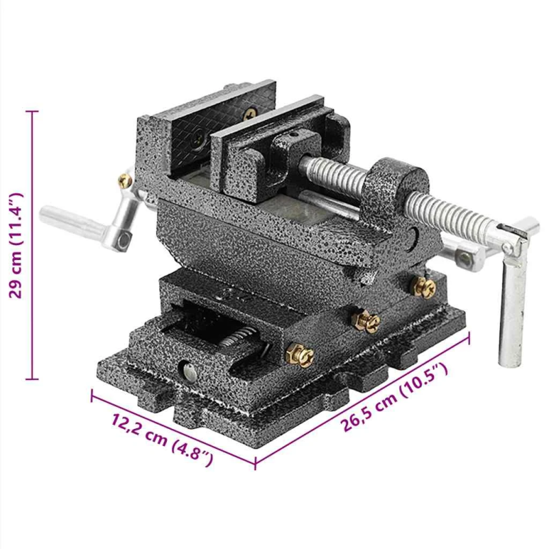 vidaXL ar roku darbināmas krustveida skrūvspīles, 70 mm