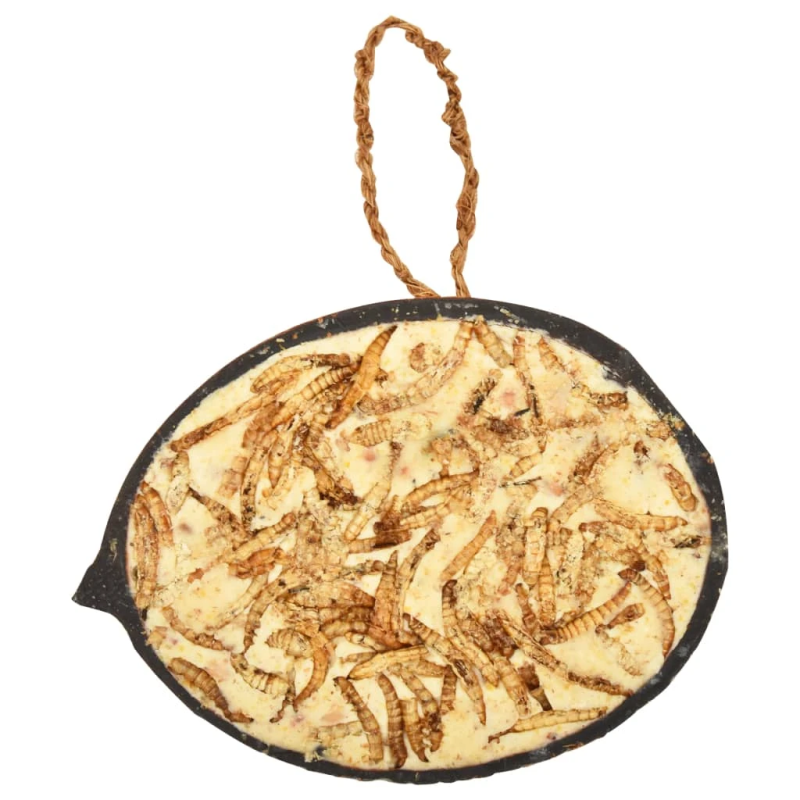 vidaXL putnu barība, pildītas kokosriekstu pusītes, 10 gab., 290 g