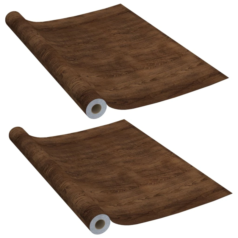 vidaXL durvju līmplēves, 2 gab., 210x90 cm, tumšs ozolkoks, PVC