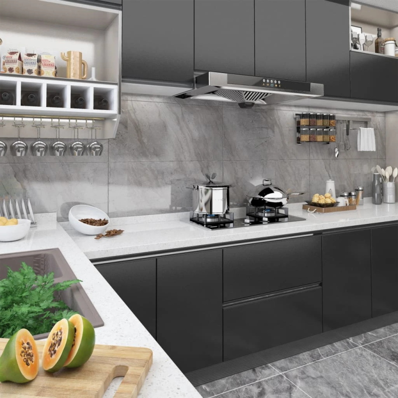 vidaXL mēbeļu līmplēve, melna, 500x90 cm, PVC