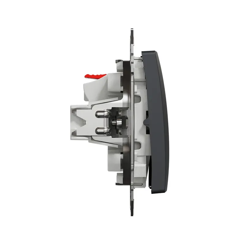Mygtukas Schneider Electric Sedna Design, 1 kl., antracito sp.