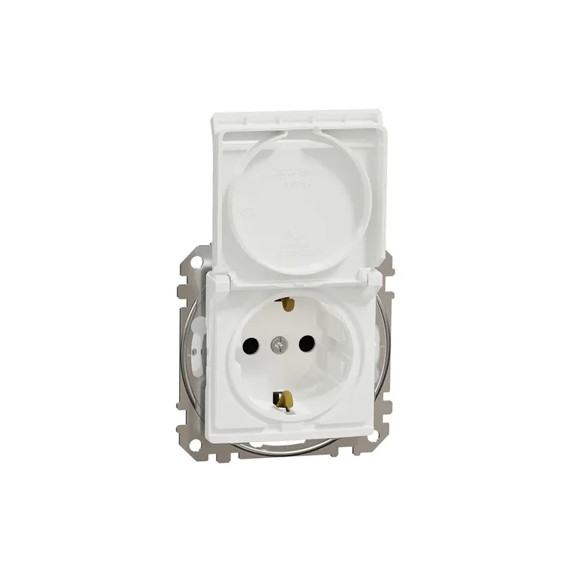 Kontaktligzda Schneider Electric Sedna Design SDD211023, Iezemēta rozete, IP44, balta krās.