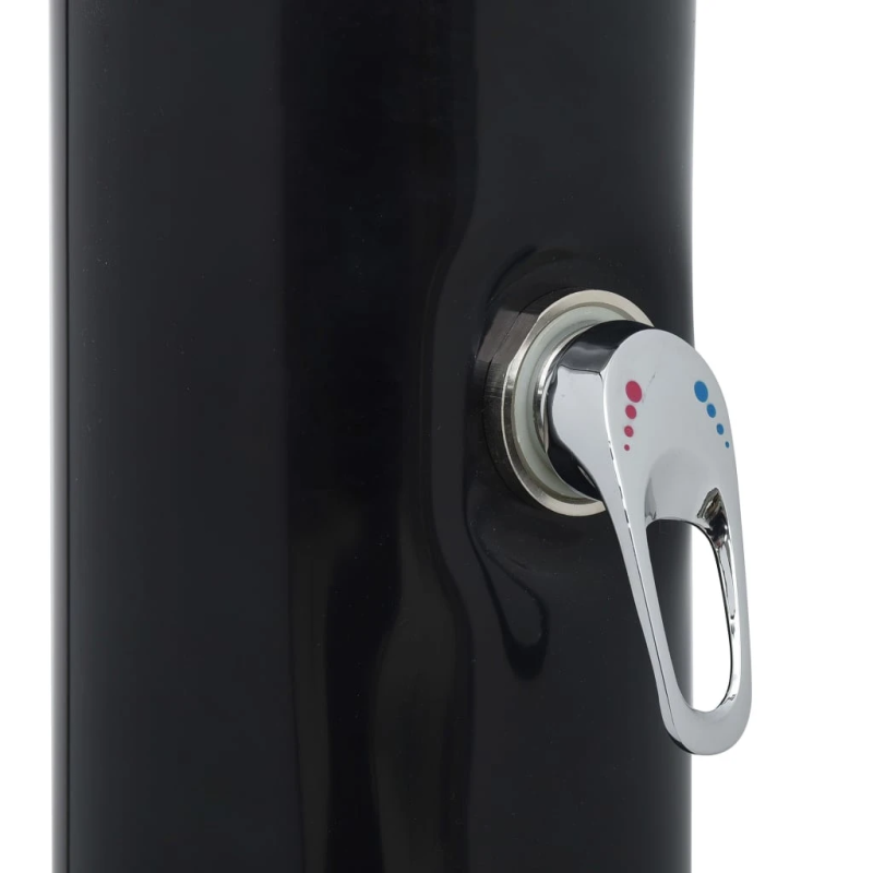 vidaXL solārā duša, melna, 214 cm, 20 L