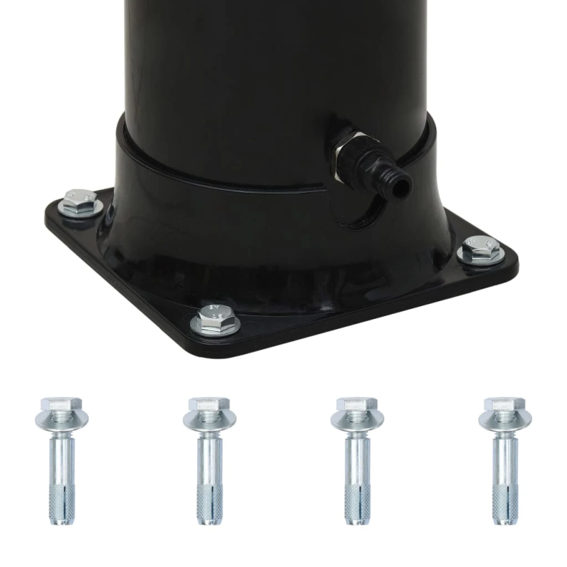 vidaXL solārā duša, melna, 214 cm, 20 L