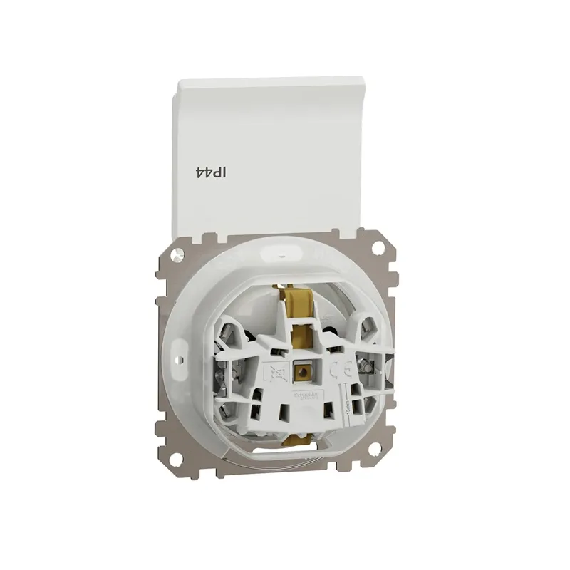 Kontaktligzda Schneider Electric Sedna Design SDD211023, Iezemēta rozete, IP44, balta krās.