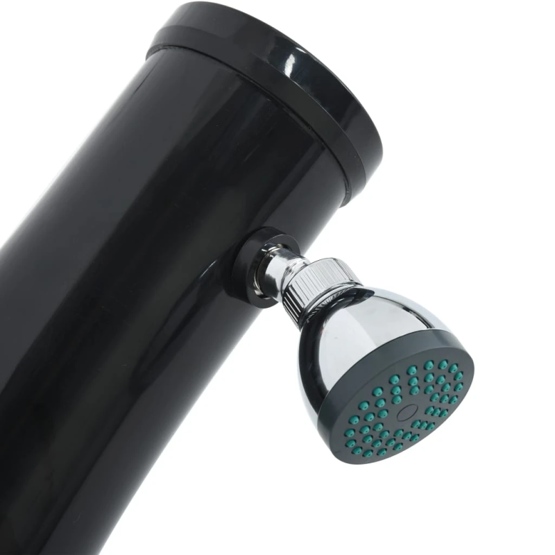 vidaXL solārā duša, melna, 214 cm, 20 L