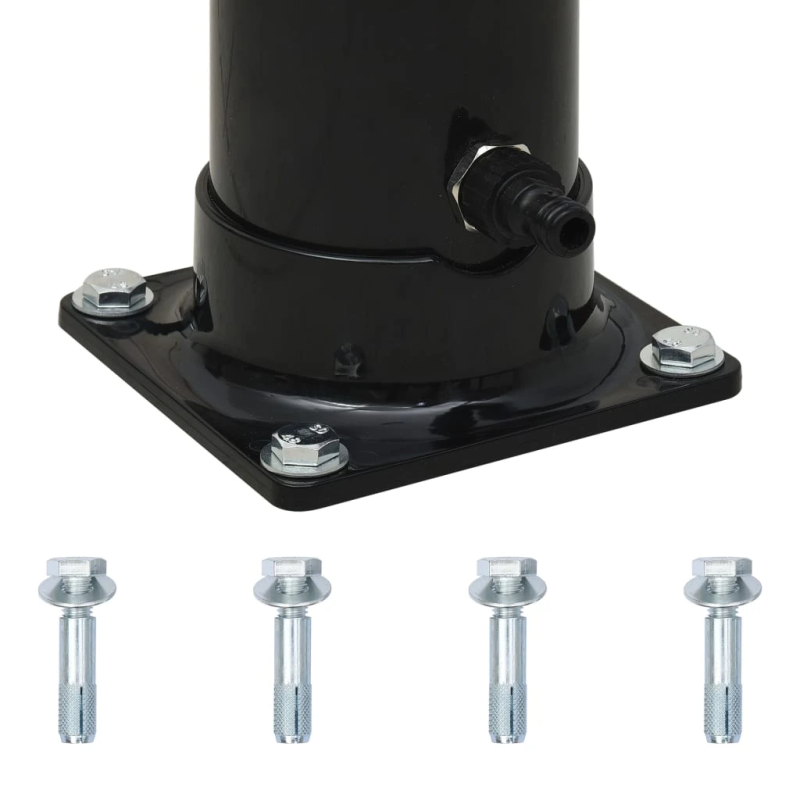 vidaXL solārā duša, melna, 214 cm, 20 L