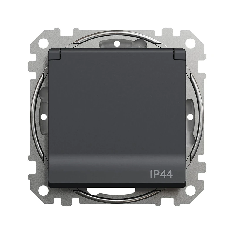 K-ligzda ip44 1-viet zemējums+vāks antr