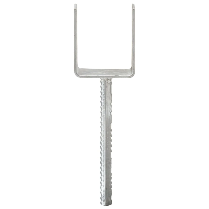 vidaXL žogu stiprinājumi, 6 gab., sudraba krāsa, 8x6x30 cm, tērauds