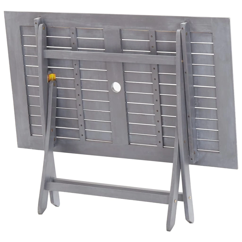 vidaXL 5-daļīgs dārza mēbeļu komplekts, akācijas masīvkoks, pelēks