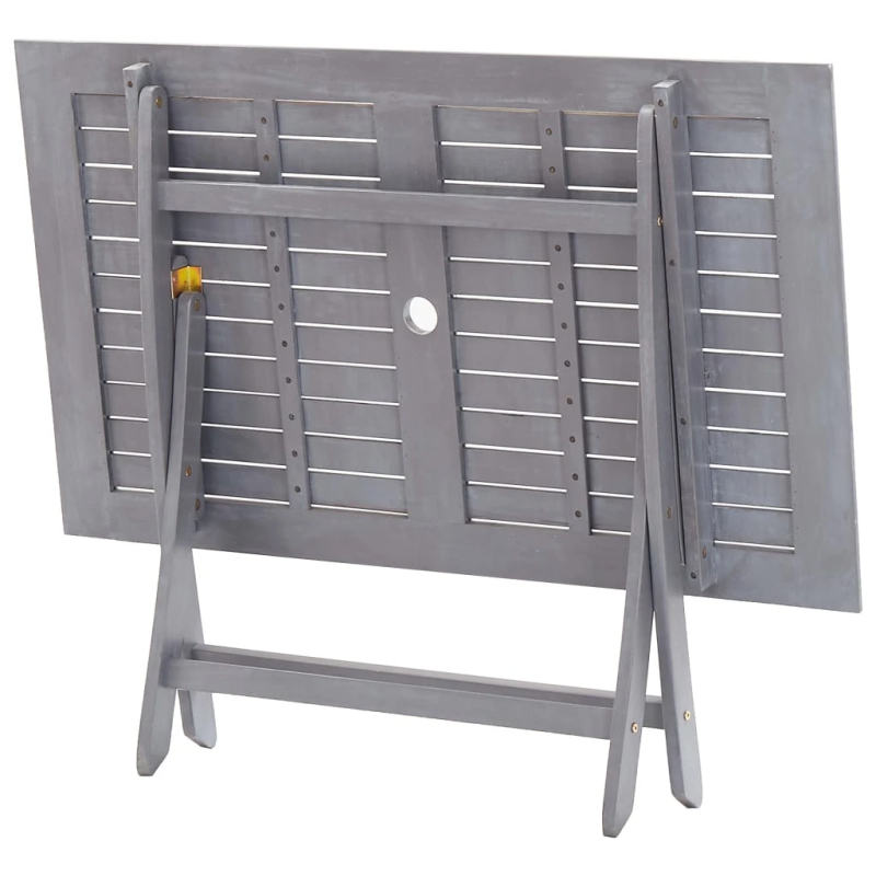 vidaXL 7-daļīgs dārza mēbeļu komplekts, akācijas masīvkoks, pelēks