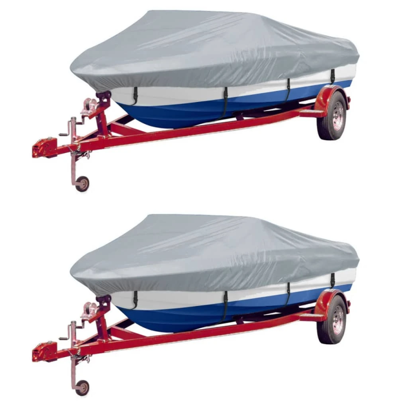 vidaXL laivas pārklāji, 2 gab., pelēki, 519-580 cm, platums - 294 cm