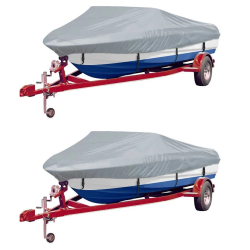 vidaXL laivas pārklāji, 2 gab., pelēki, 610-671, platums - 254 cm