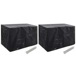 vidaXL dārza mēbeļu pārklāji, 2 gab., 8 gredzeni, 140x70x90 cm