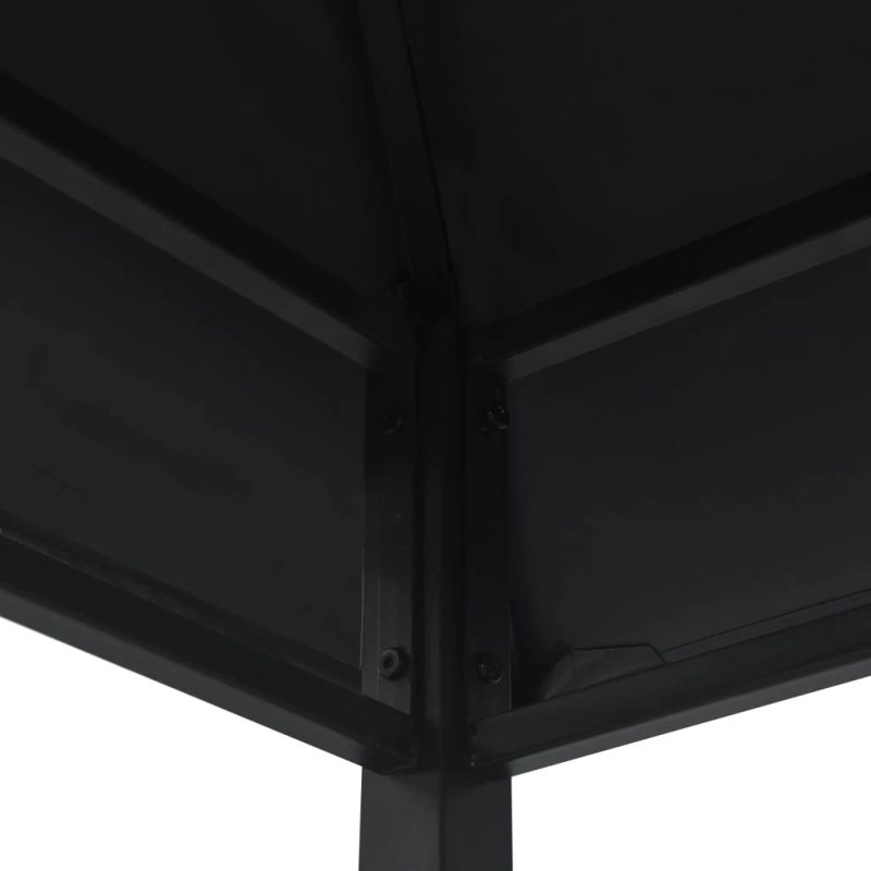 vidaXL dārza nojume grilam, 240x150x255 cm, antracītpelēka, tērauds