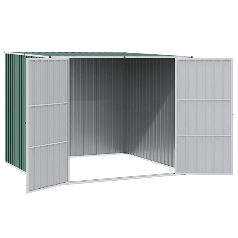 vidaXL dārza šķūnis, zaļa, 195x198x159 cm, cinkots tērauds