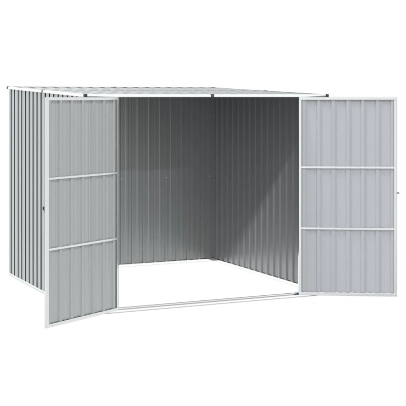 vidaXL dārza šķūnis, pelēks, 195x198x159 cm, cinkots tērauds