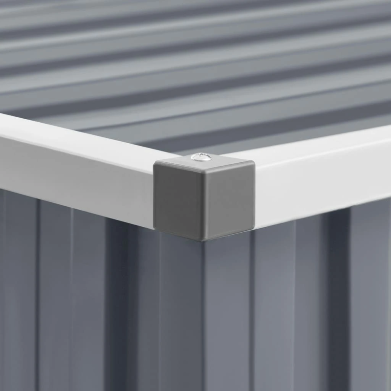 vidaXL dārza šķūnis, pelēks, 195x198x159 cm, cinkots tērauds