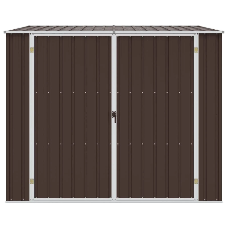 vidaXL dārza šķūnis, brūns, 195x198x159 cm, cinkots tērauds